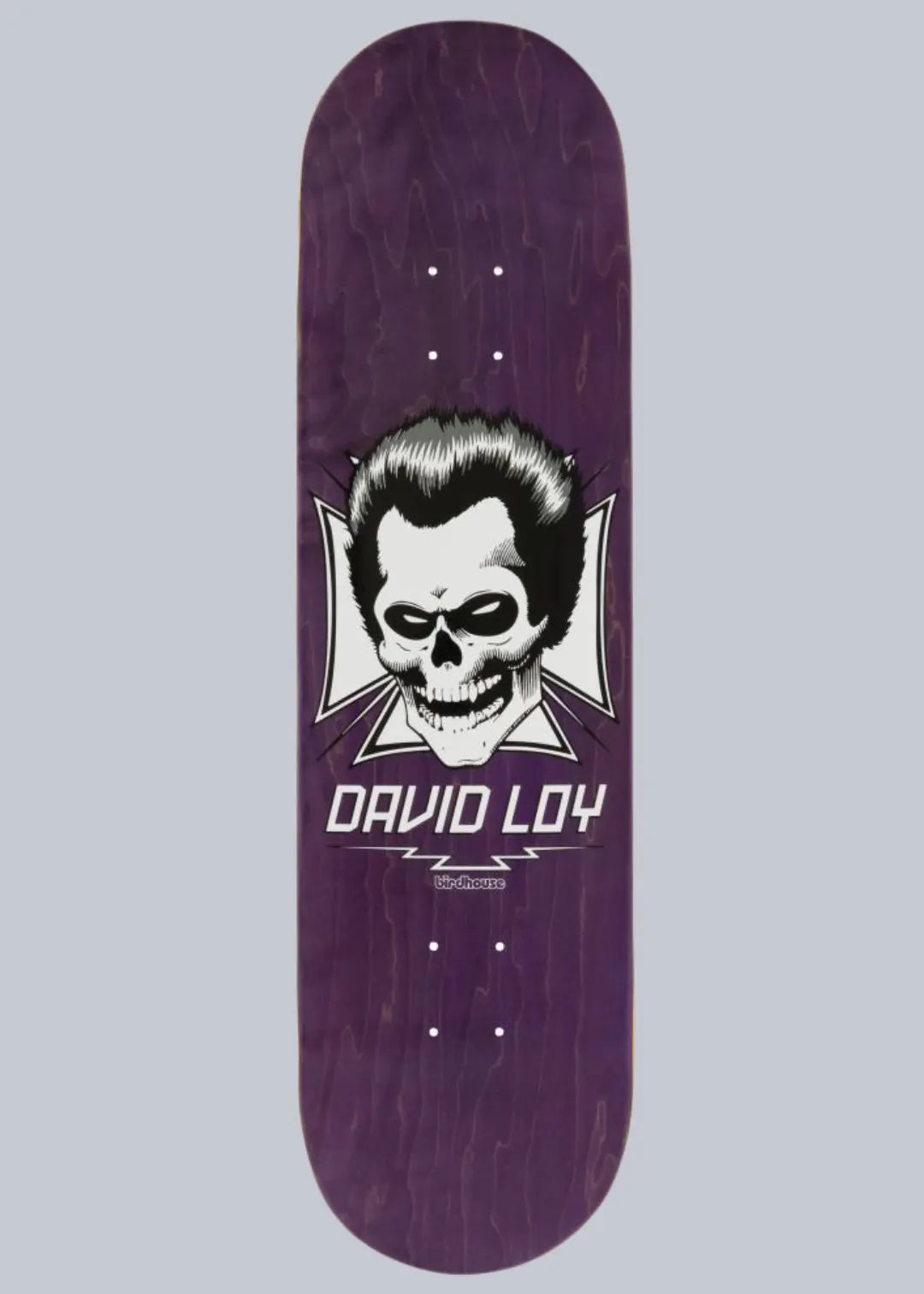 Birdhouse Pro Loy Skull Skateboard Deck Purple 8.38