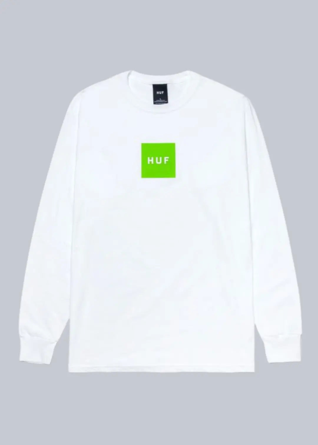 HUF Skateboarding Box Logo Longsleeve White