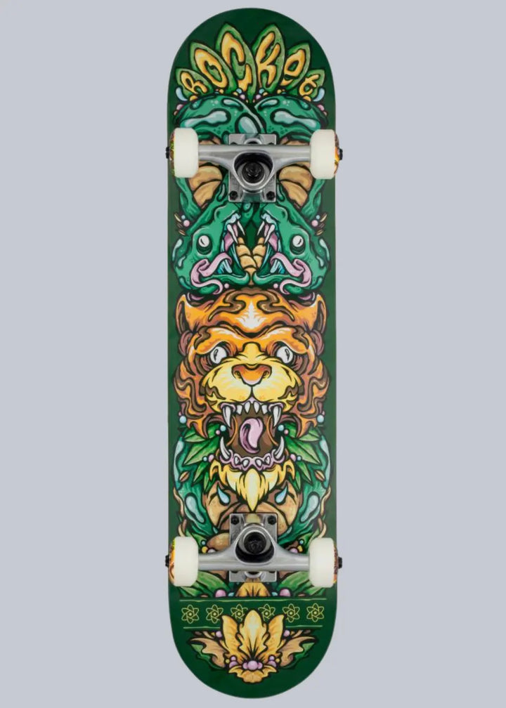 Rocket Complete Skateboard Wild Pile-up Green 7.5