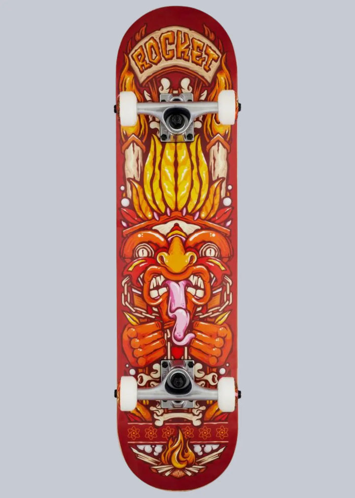 Rocket Complete Skateboard Chief Pile-up Red 7.75 IN