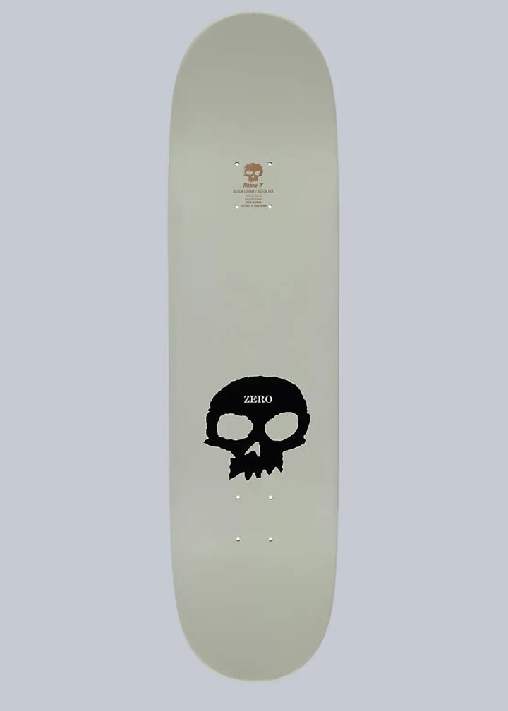 Deck Zero GITD Single Skull - 8.25" - Color: White